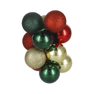 Esferas De Navidad Casaideal Rojas, Dorada y Verde 12 Piezas