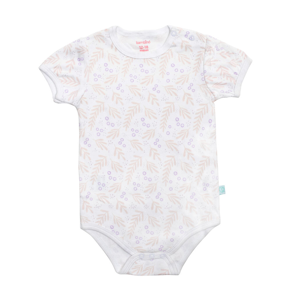Bodys Manga Corta Set 2 Piezas Bambino 100% Algodón Rosado image number 2.0