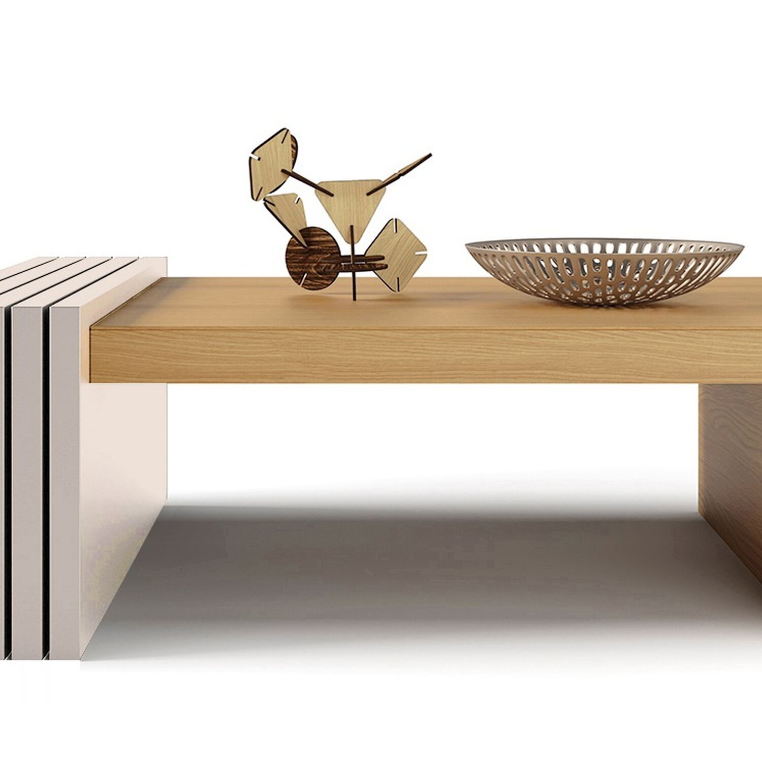 Mesa De Centro Praga Freijo-off White 107x60x33 Cm image number 4.0