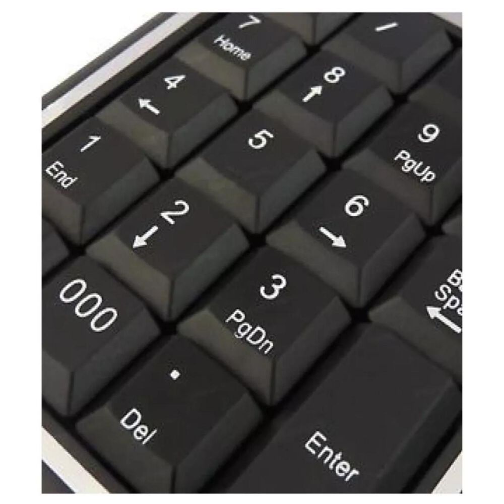 Teclado Numerico Slim Usb Cable Retractil Negro K200 image number 1.0