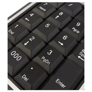 Teclado Numerico Slim Usb Cable Retractil Negro K200
