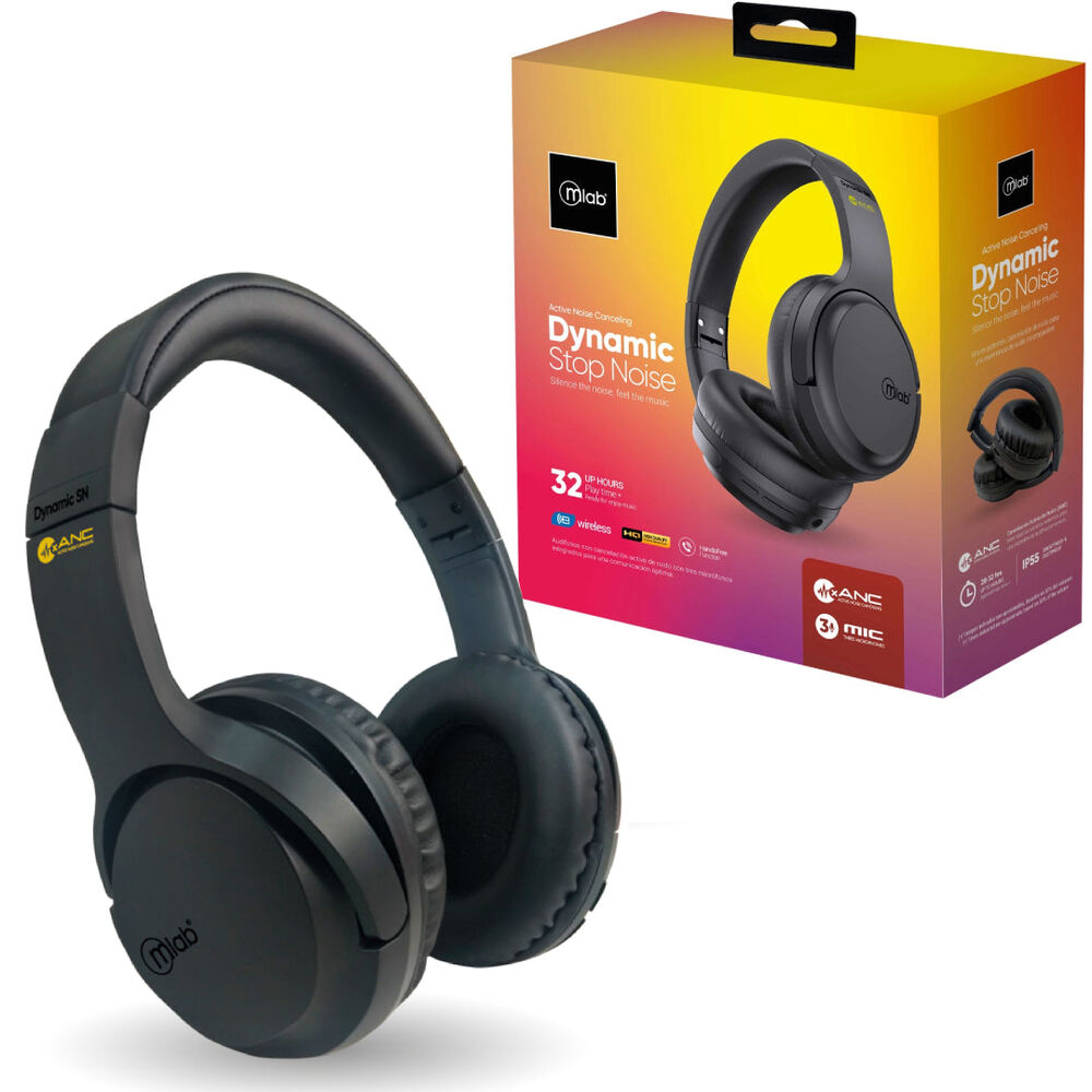 Audifonos Bluetooth Mlab Dynamic Stop 32h Bat Anc C/mic Negro image number 2.0