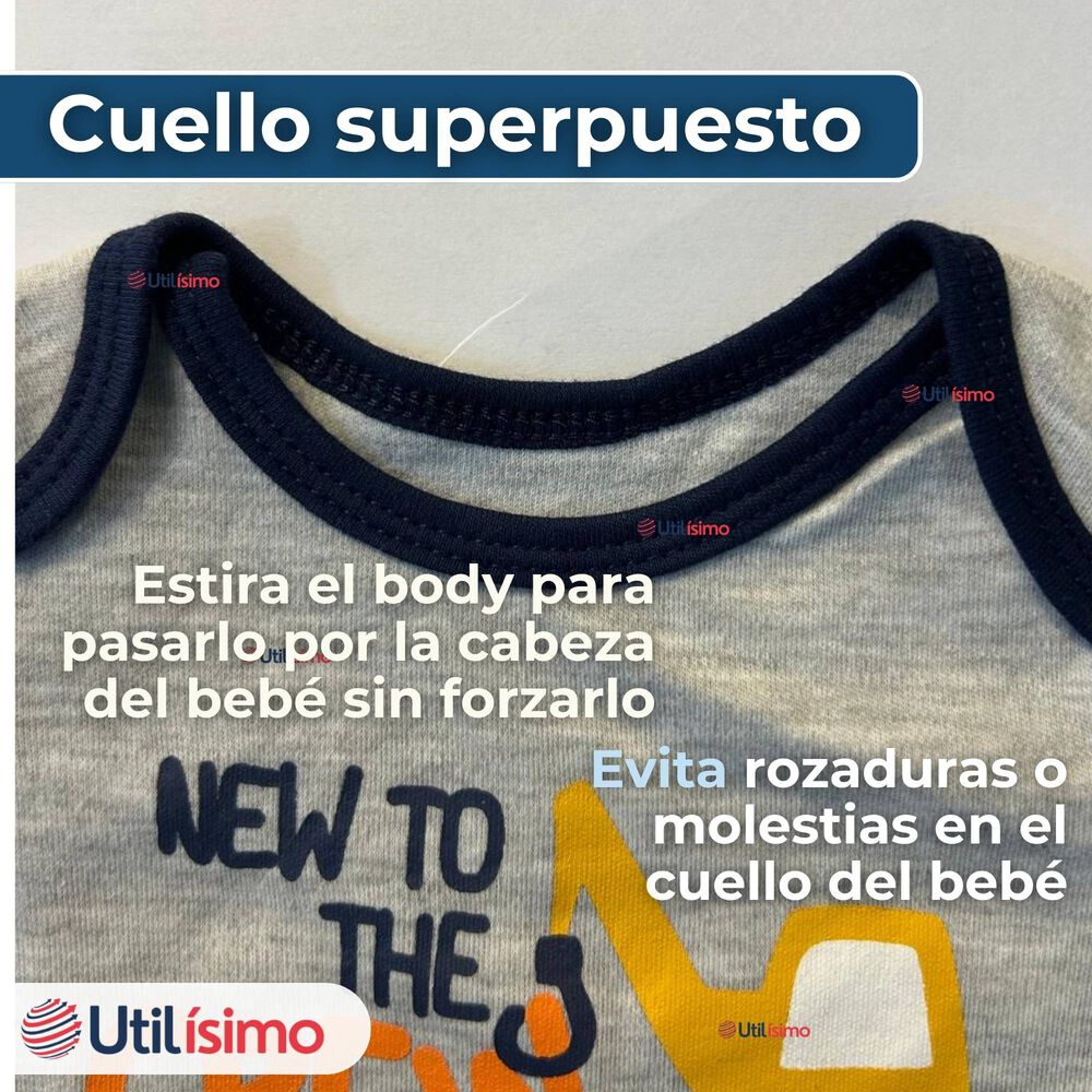 Pack 4 Bodys Niño Manga Corta Tedmimak 100% Algodón Baby Builders In Action image number 4.0