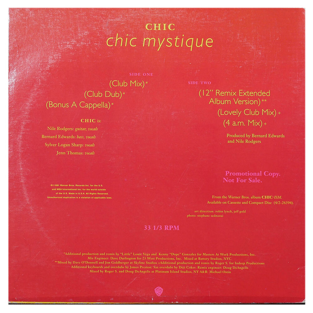 Chic - Chic Mystique | 12" Maxi Single Usado image number 2.0