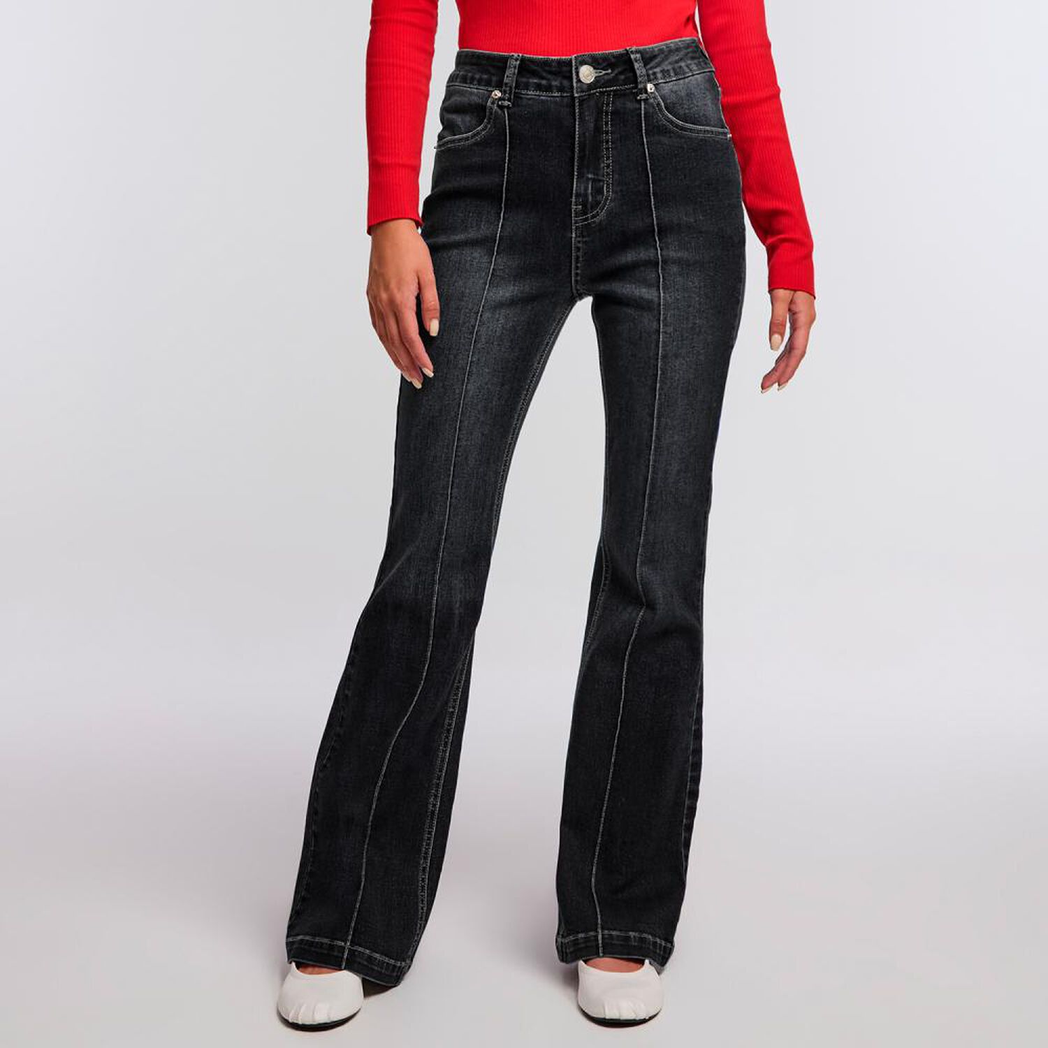 Jeans Tiro Medio Flare Mujer Freedom image number 0.0