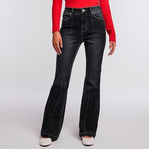 Jeans Tiro Medio Flare Mujer Freedom