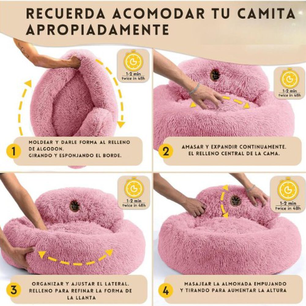 Cama Mascota Grande Yep Pet Perro L Antiestrés Y Ronquido Cama Dona image number 4.0