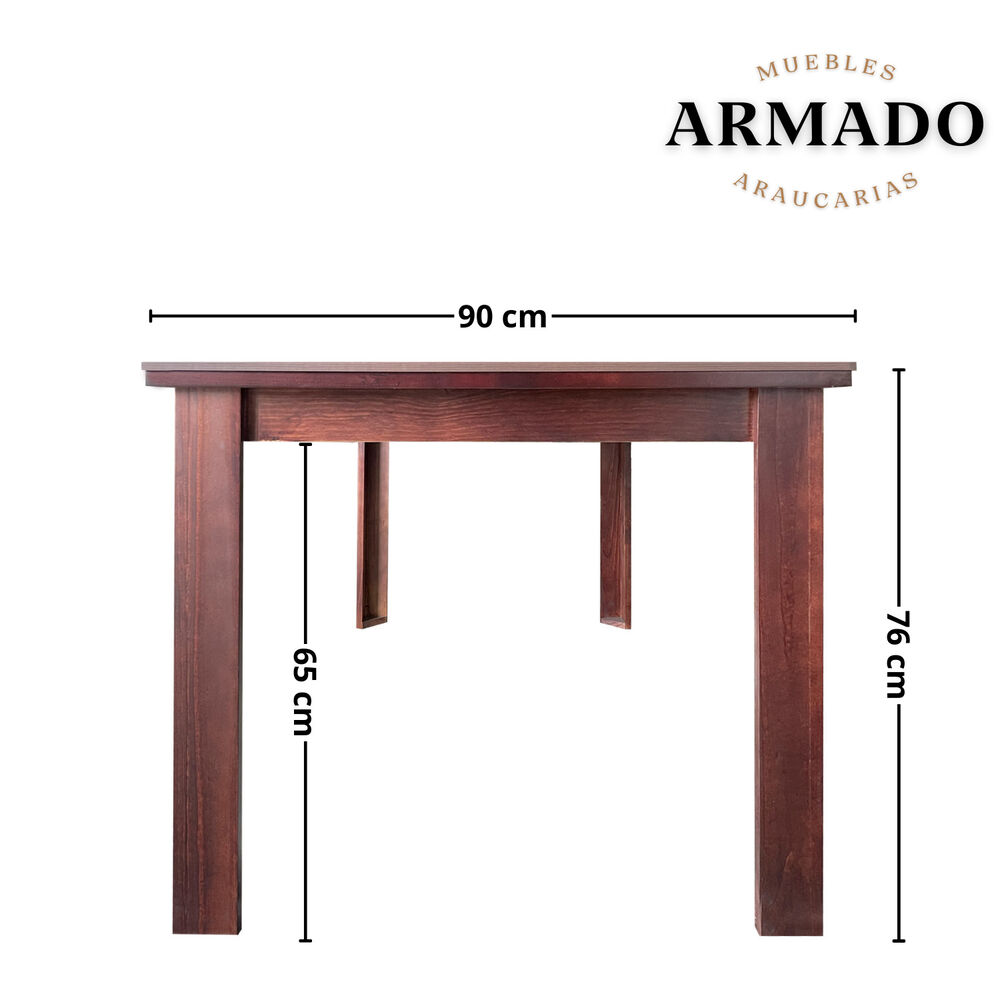 Juego De Comedor New Barcelona Chocolate 4 Sillas Mesa Rectangular image number 4.0