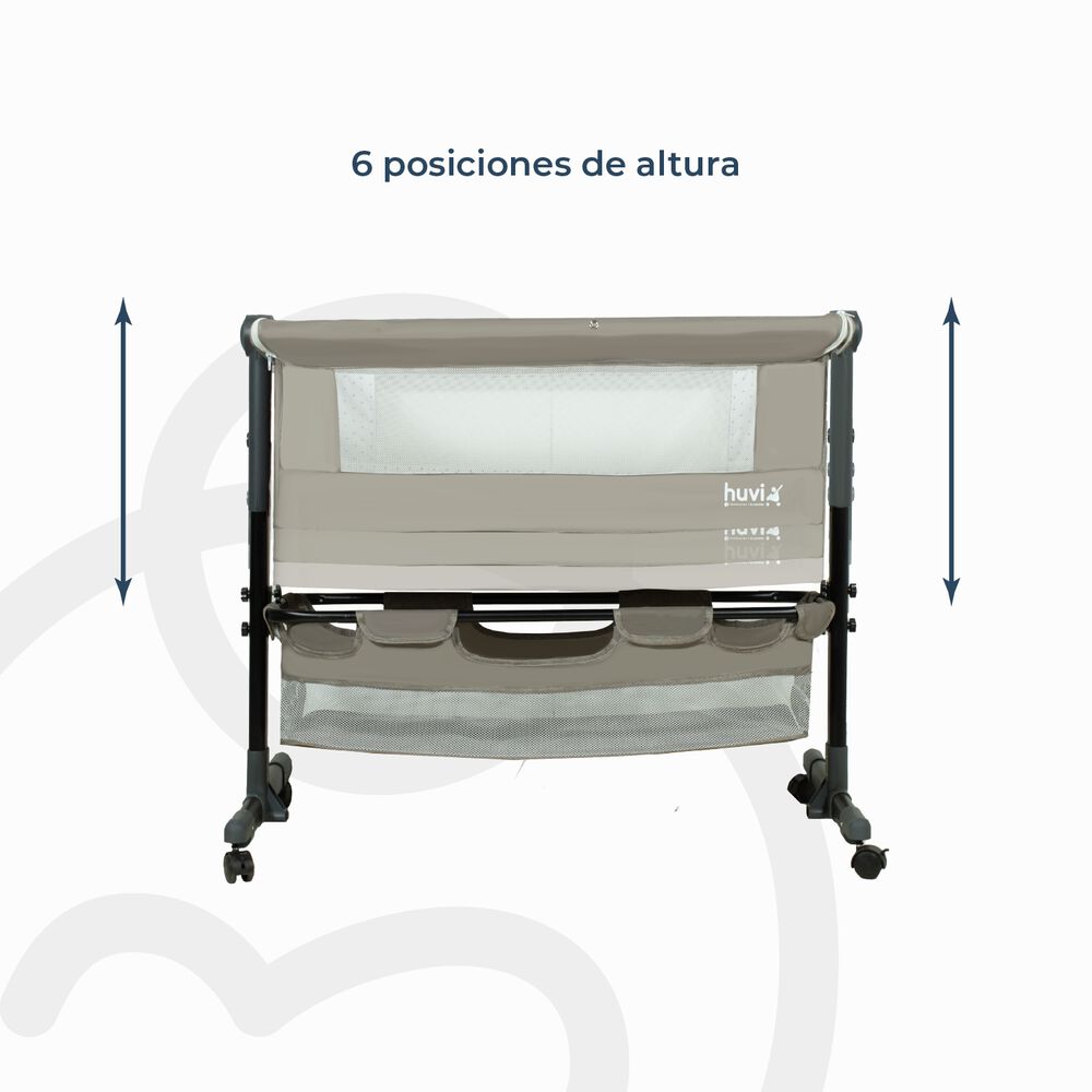 Cuna Colecho Cozy Con Colchón Mosquitero Canasto Beige Huvi image number 7.0