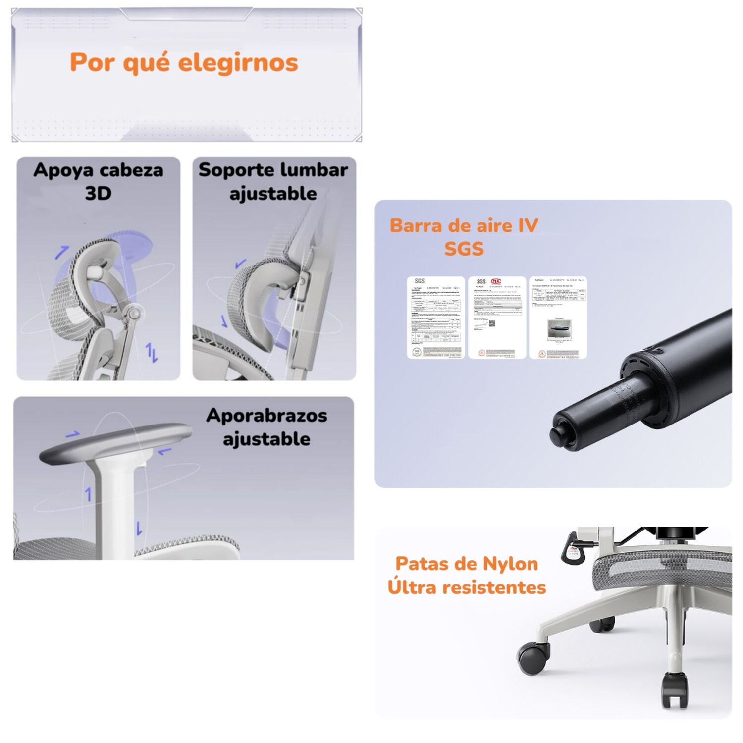 Silla De Escritorio Reclinable Reposapies Q9 By Lubabycas image number 4.0