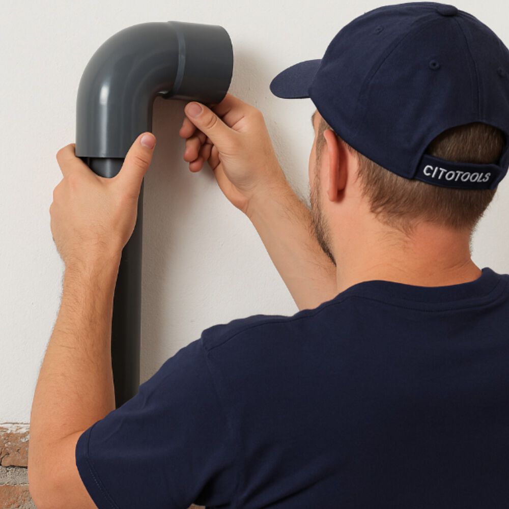 Codo Pvc Gris Sanitario 75 Mm X 90 Grados Pvc image number 2.0