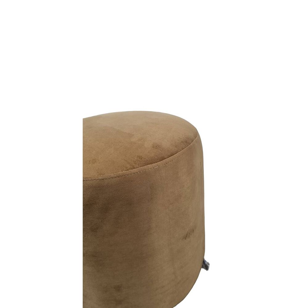 Pouf Redondo Felpa Camel image number 2.0