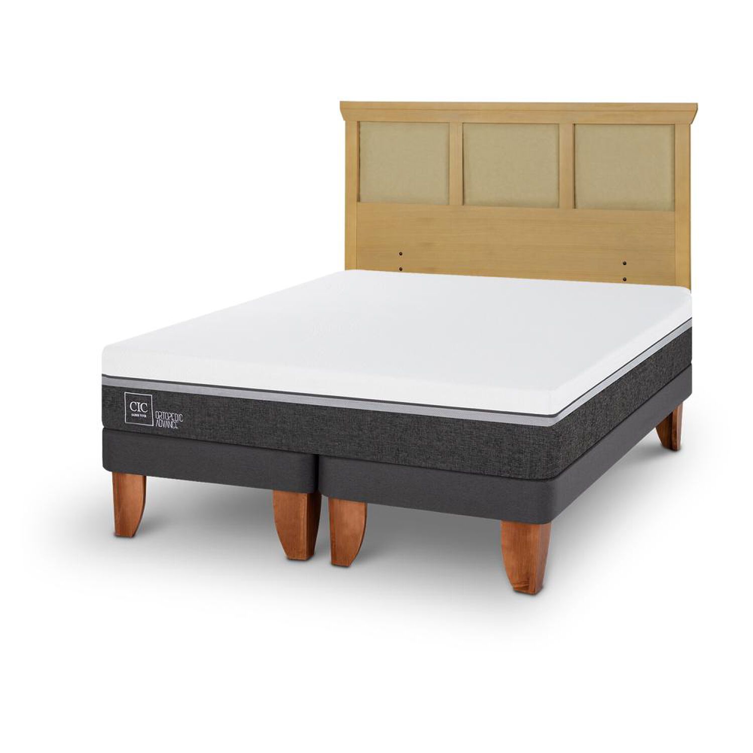 Cama Europea Cic Ortopedic Advance / 2 Plazas / Base Dividida + Respaldo image number 2.0