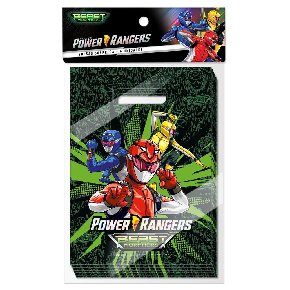 Set 6 Bolsas Para Sorpresa Power Ranger image number 0.0