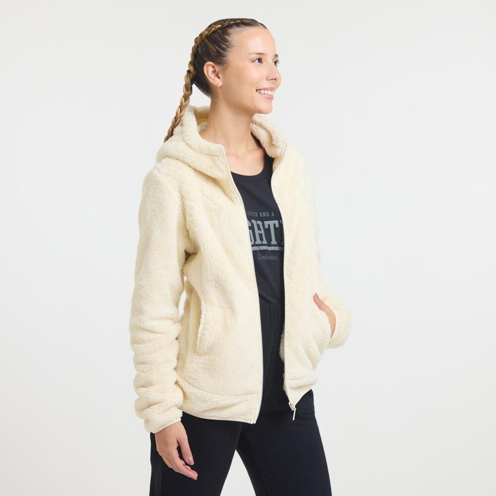 Polerón Deportivo Liso Regular Cuello Alto Con Capucha Mujer Wetland image number 2.0