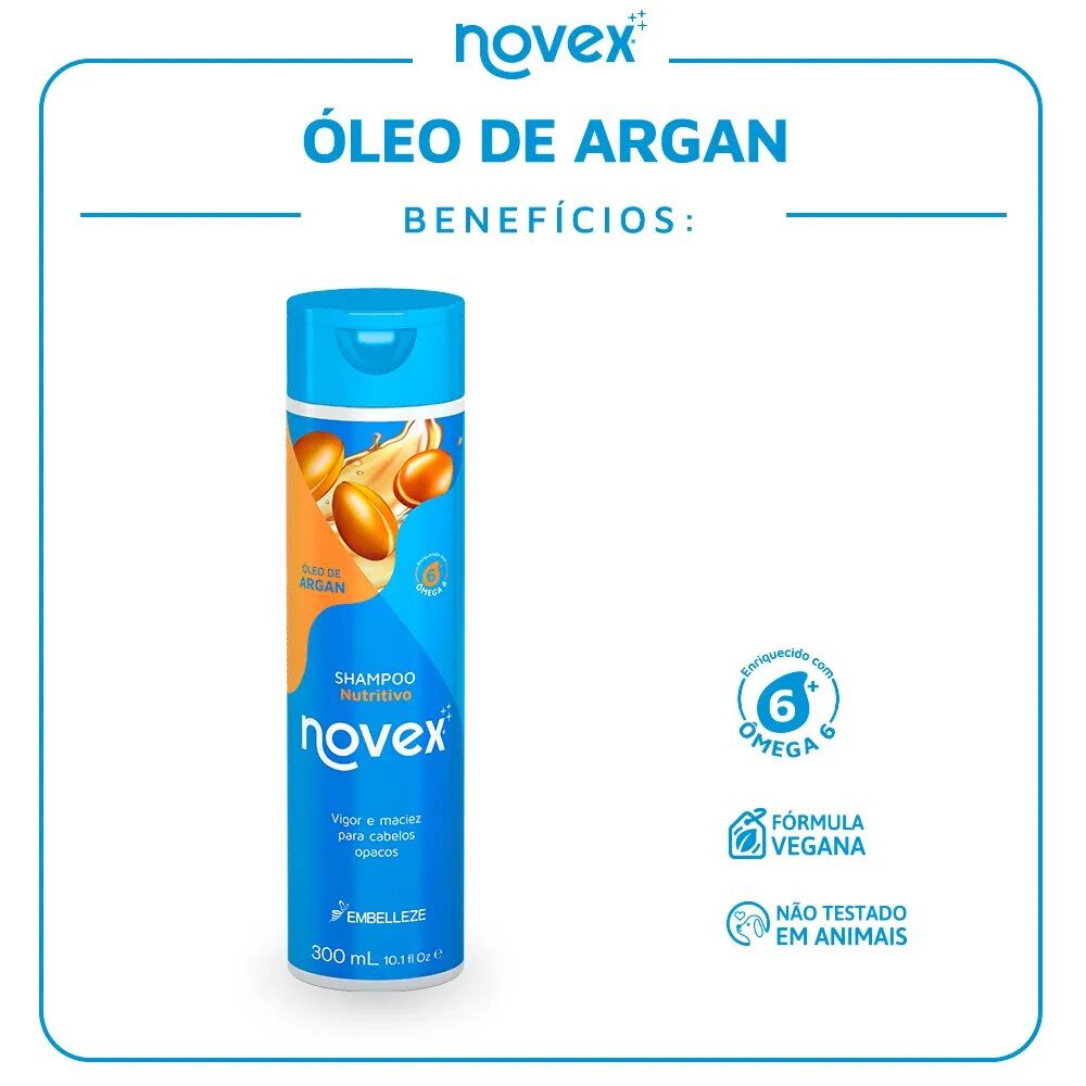 Shampoo Oleo De Argan 300ml Novex image number 3.0