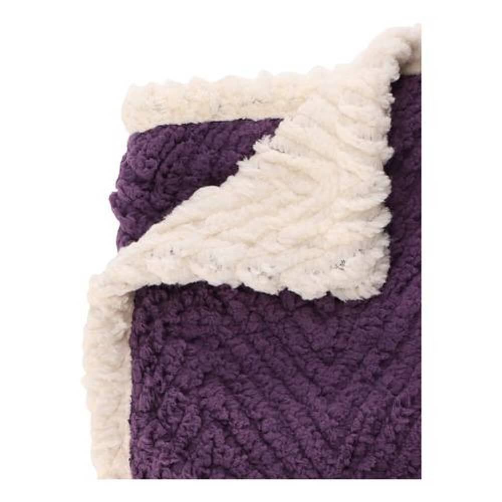 Frazada Andes Chiporro Espiga Morado 1.5 Plaza image number 2.0