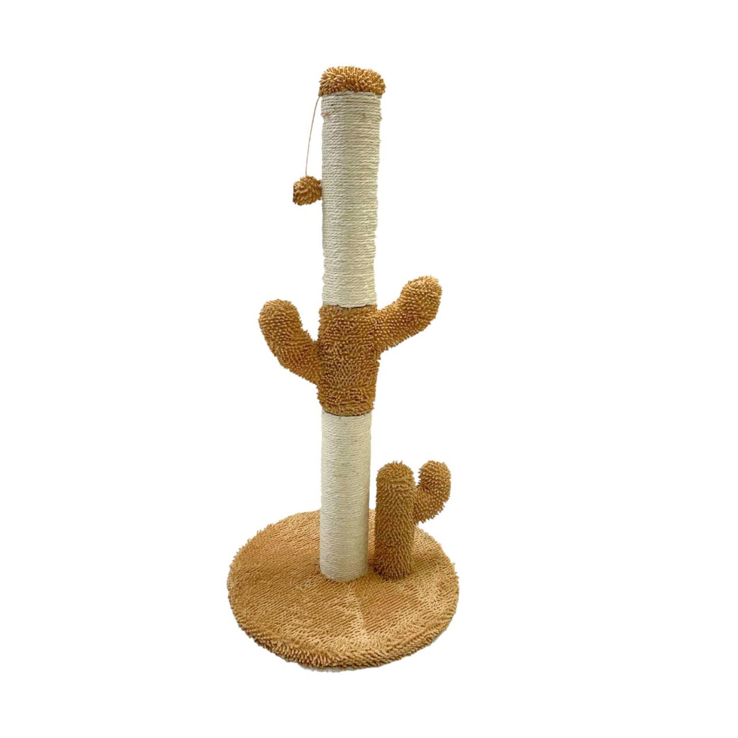Rascador Torre Escalador Para Gatos Forma Cactus Beige image number 0.0