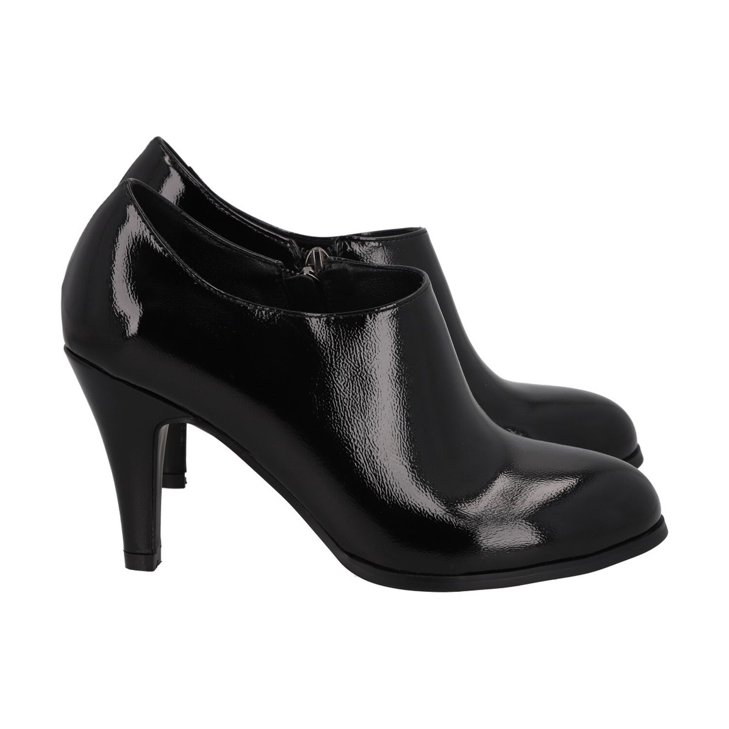 Botin Bobbi Negro Charol Taco Medio Police image number 2.0