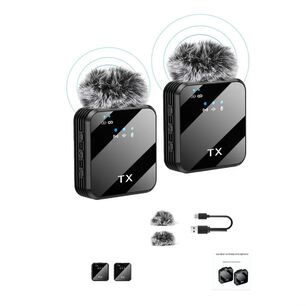 Micr&oacute;fono Inal&aacute;mbrico Dual F15-2 Para Grabaciones De Audio.