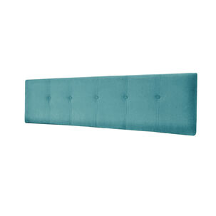 Respaldo Best Tela Velvet Turquesa 2 Plazas