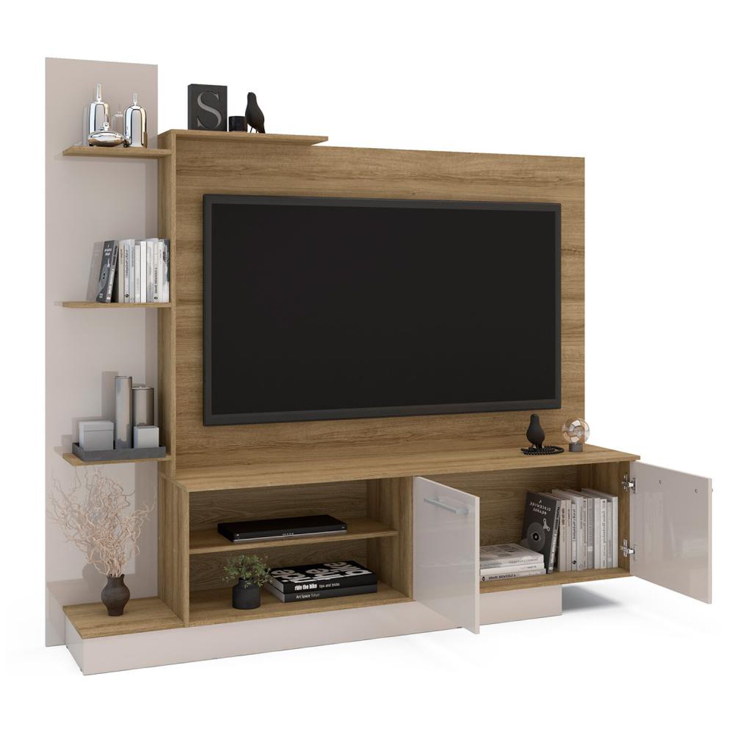 Rack Vekkahome Home Tv Reina / 2 Puertas image number 2.0