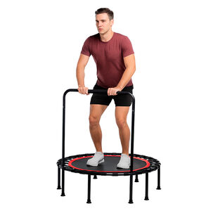 Trampolín Fitness Con Soporte, Ligas Y Plegable 100cm