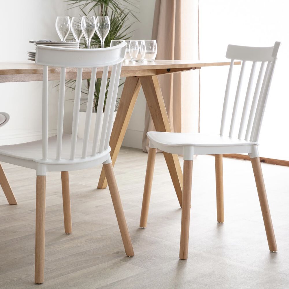 Silla Windsor Blanca 4 Unidades image number 4.0