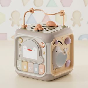 Cubo Did&aacute;ctico Interactivo Para Beb&eacute;s Con Juegos Montessori