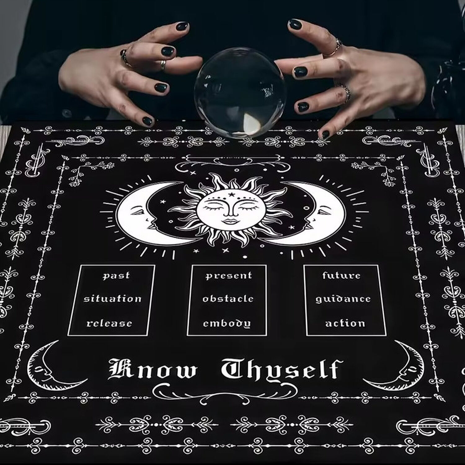 Pa&ntilde;o Lectura De Tarot 70x70 Cm Sol Y Luna image number 1.0