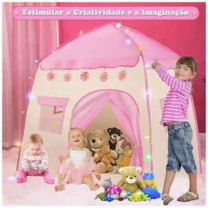 Juguete Carpa Plegable Casa De Juegos 100x130cm Rosado Infantil