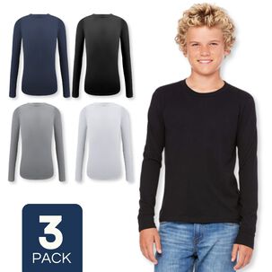 Pack 3 Camisetas Polera Polar Manga Larga Ni&ntilde;o Primera Capa Surtidos