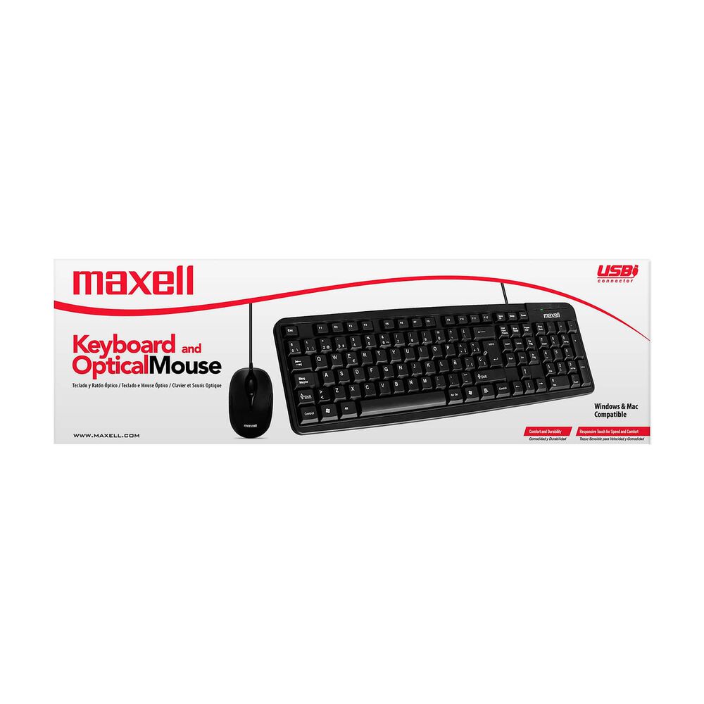 Combo Maxell Teclado Multifuncional Y Mouse &Oacute;ptico Wrkbc-10 image number 2.0