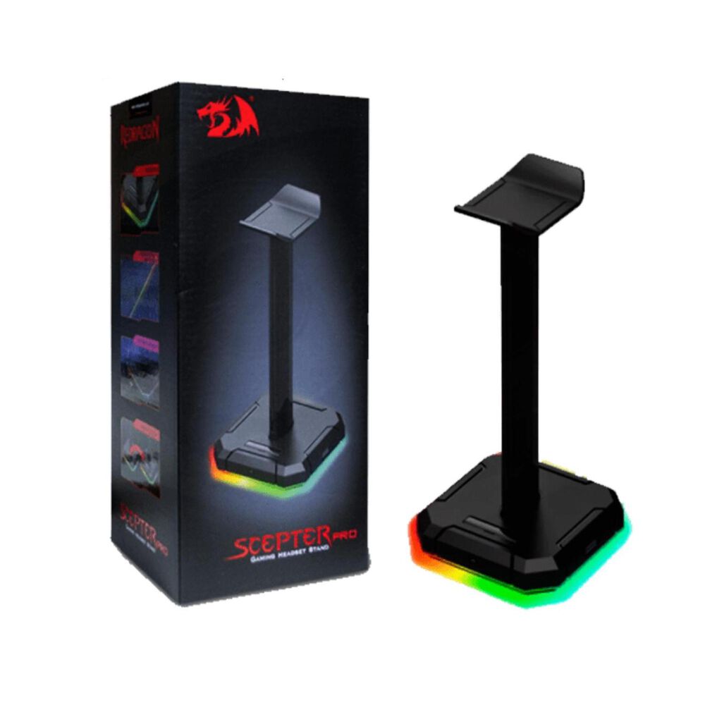 Soporte Audifonos Rgb 4puertos Usb Negro Scepterpro image number 4.0