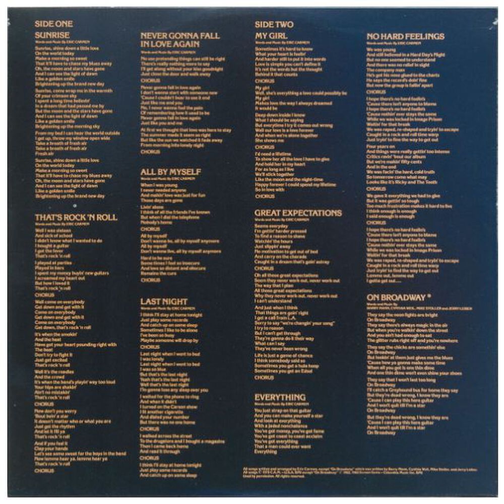 Eric Carmen - Eric Carmen | Vinilo Usado image number 2.0