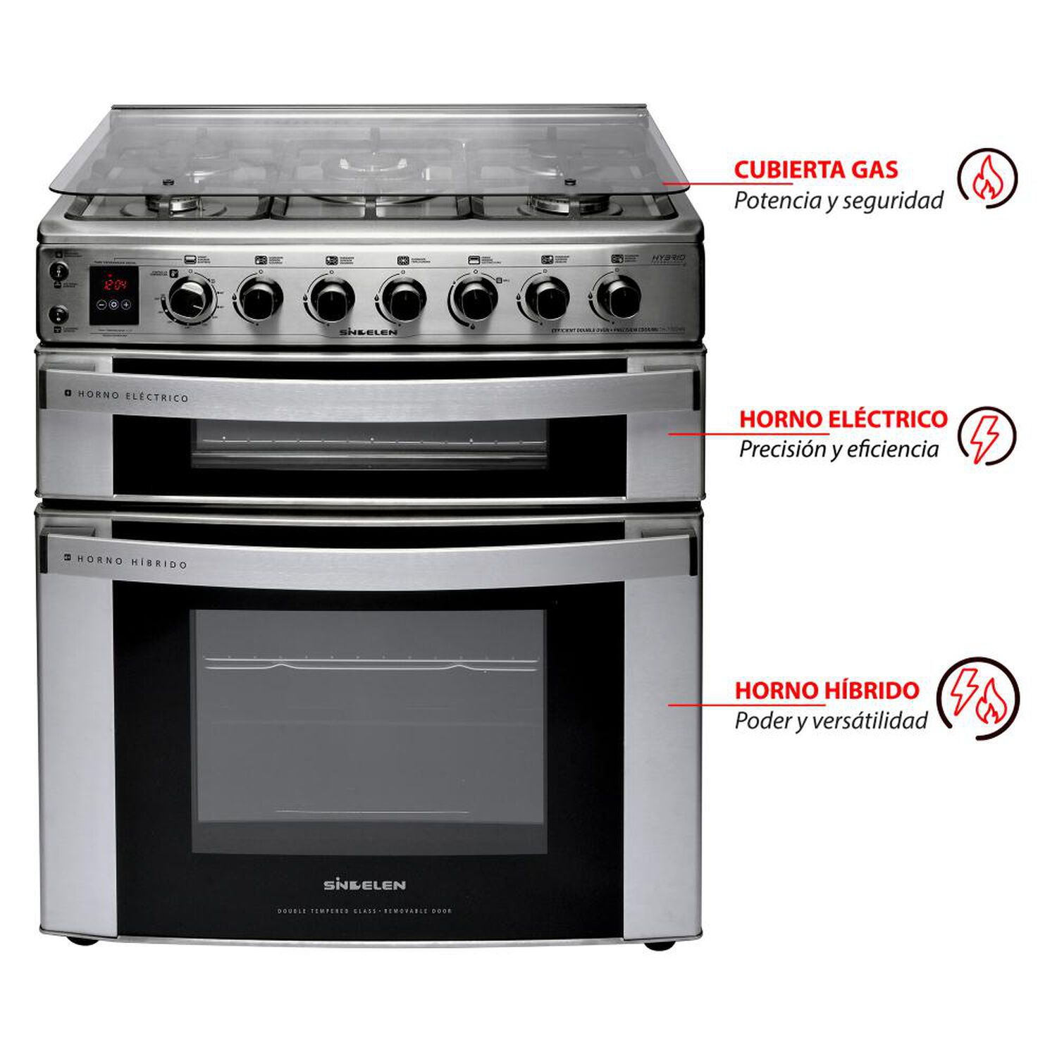 Cocina A Gas Sindelen CH-770DHIN / Doble Horno / 5 Quemadores image number 0.0