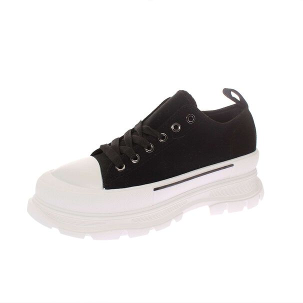 Zapatilla Lona Negro V&iacute;a Franca Art. 5by223black