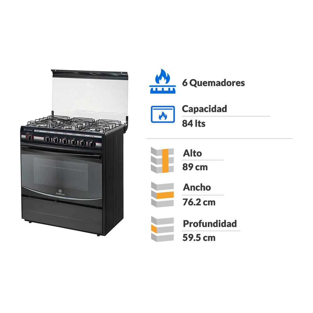 Cocina Mademsa Diva 820 / 6 Quemadores en Oferta | Hites.com