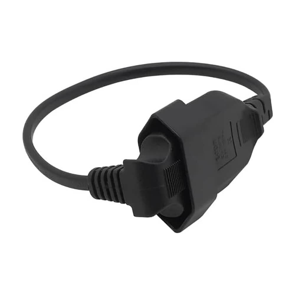 Cable De Extensi&oacute;n Europeo, Enchufe Macho A Hembra 90 Grados De 0.3 Mts image number 3.0