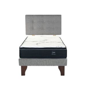 Cama Europea 1 Plaza 190 Plus Respaldo Ginebra