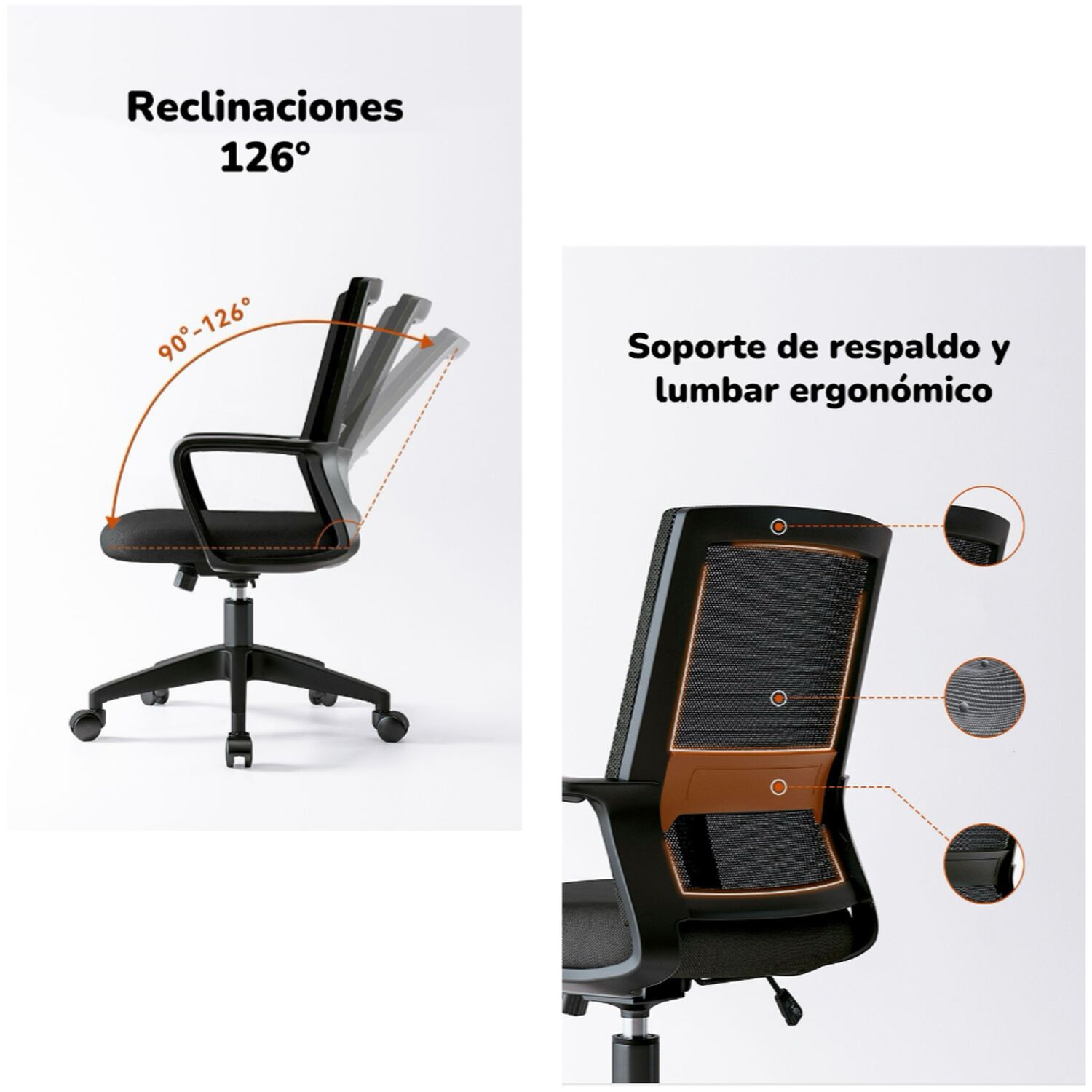 Silla De Escritorio Blanca Con Apoya Cabeza By Lubabycas image number 2.0