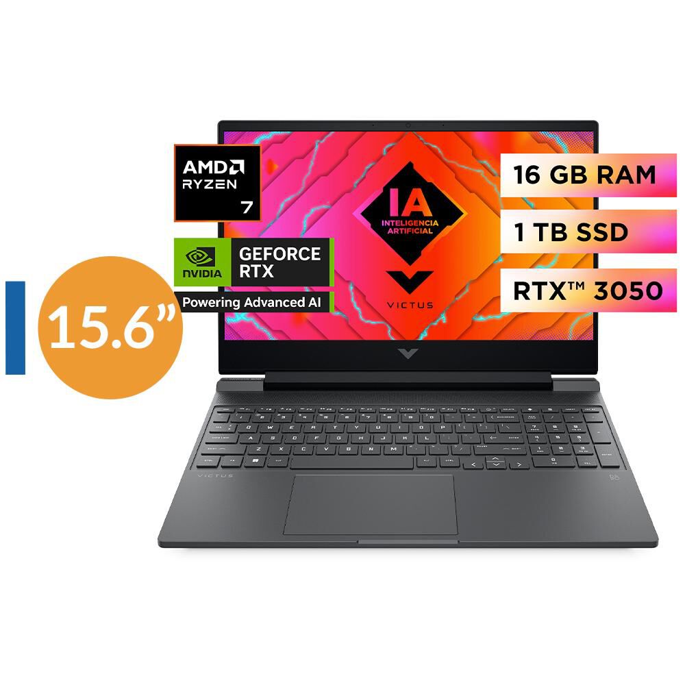 Notebook Gamer HP Victus 15-FB2017LA AMD Ryzen 16 GB