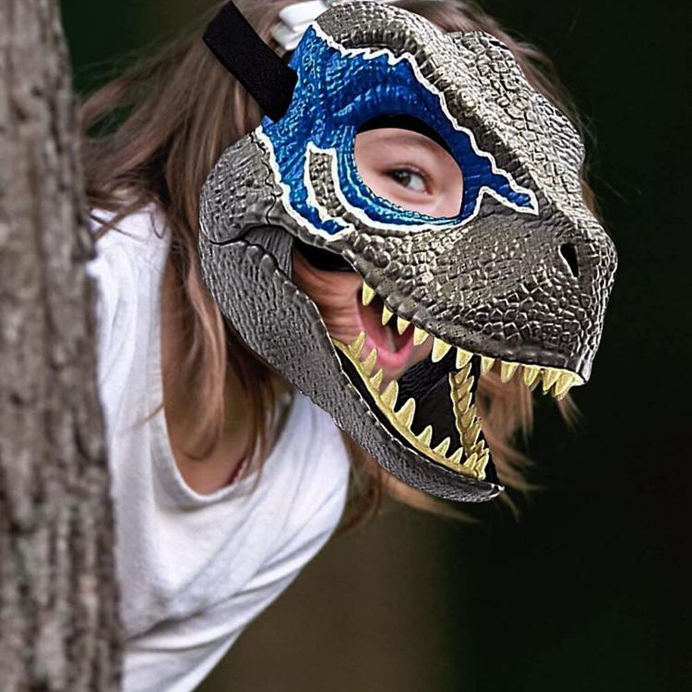 Mascara Infantil De Dinosaurio Velociraptor Blue Disfraces image number 3.0