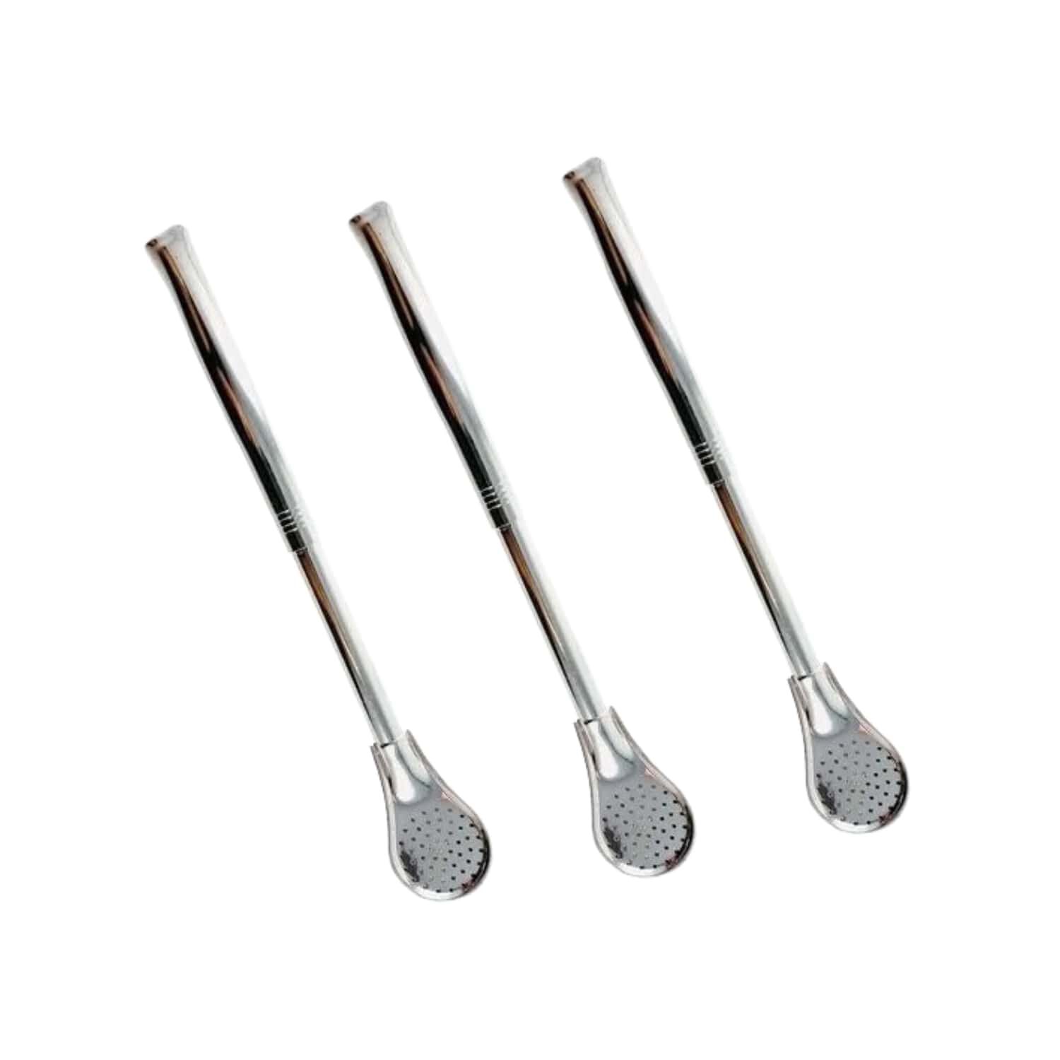Pack 3 Bombillas Para Mate O Te Acero 14cm Reutilizable image number 0.0