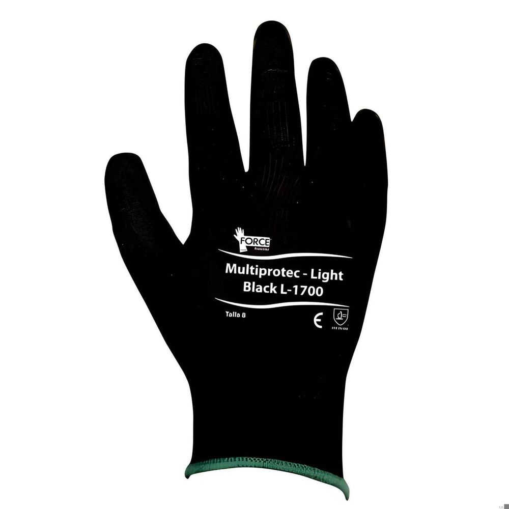 Guante Multiprotec Flex Light L1700 Talla 9(l) Negro - Force image number 0.0