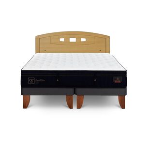 Cama Europea Cic Linea Premium / 2 Plazas / Base Dividida + Respaldo