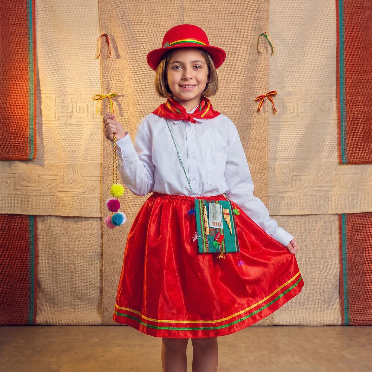 Traje Trote Nortino Completo Para Ni&ntilde;a Y Ni&ntilde;o Carnavalito image number 6.0