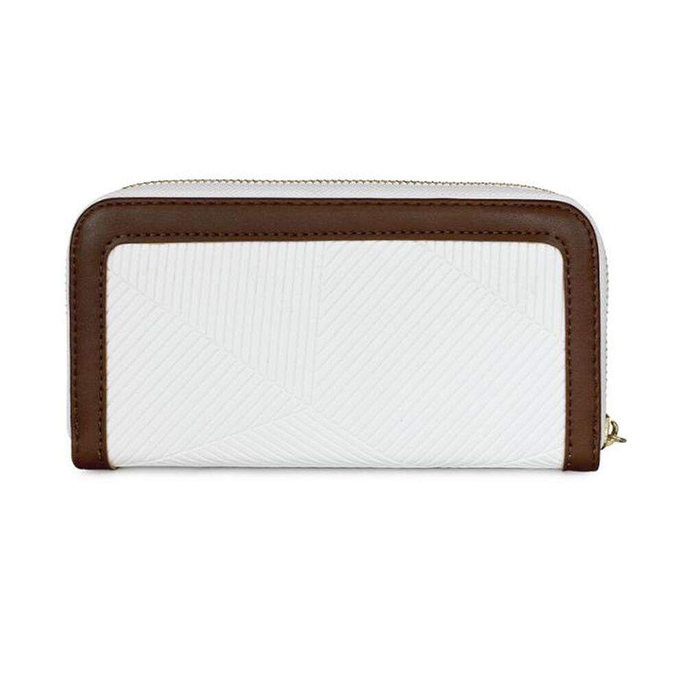 Billetera Mujer Greta Blanco Y Café Carven Paris image number 3.0