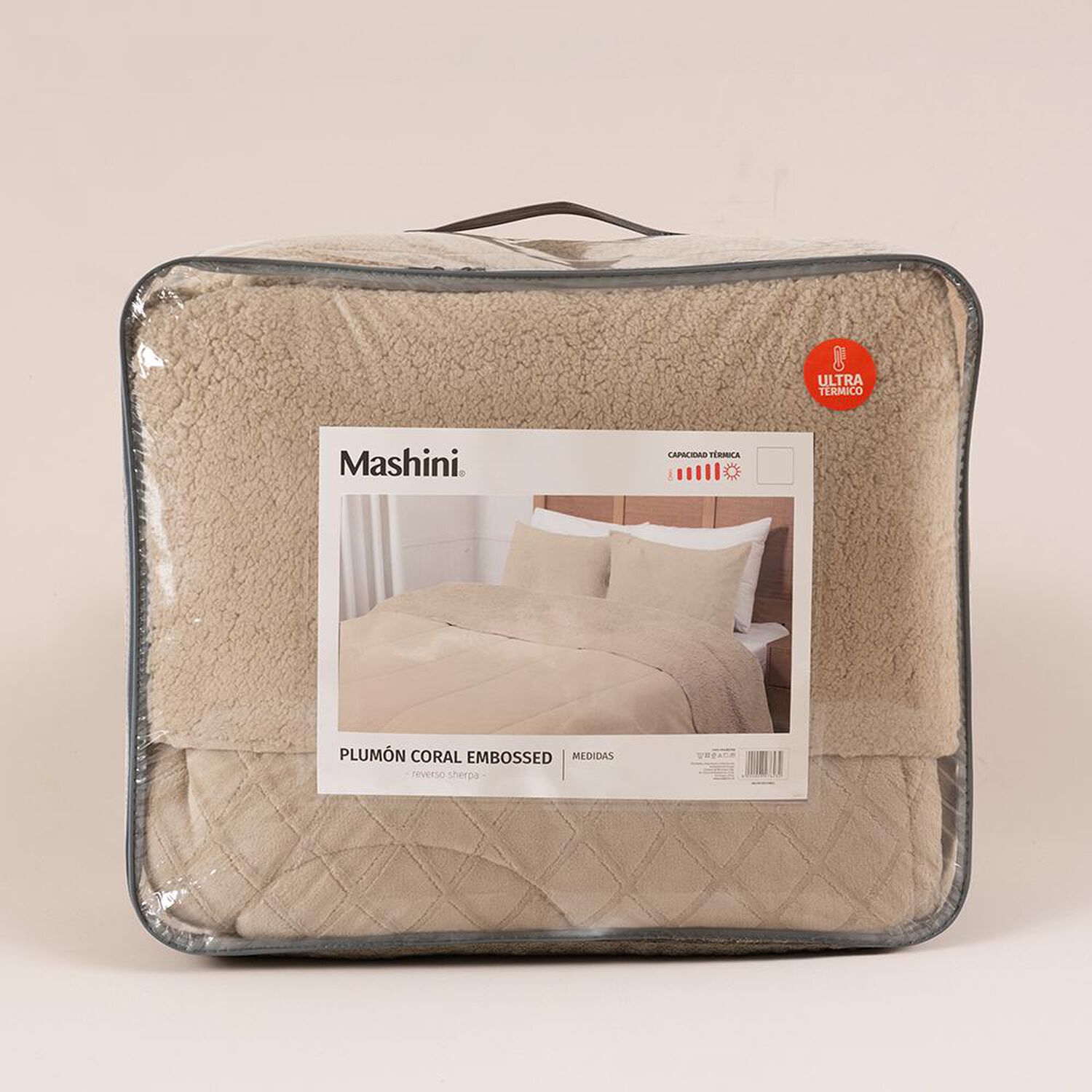 Plum&oacute;n Sherpa Mashini Corduroy Coral / 1.5 Plazas image number 2.0