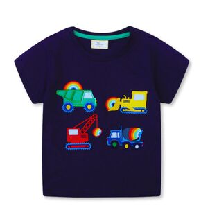 Polera Ni&ntilde;o Algod&oacute;n Manga Corta Jump Kids Autos Coloridos 2 A 7 A&ntilde;os